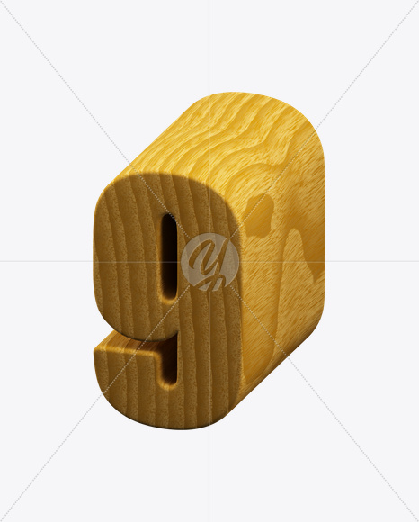 9 from Woodcut Font on Yellow Images Creative Fonts - S23681