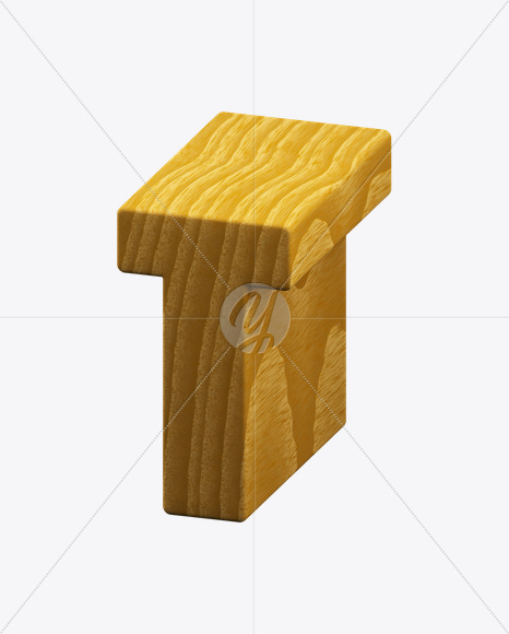 Letter T from Woodcut Font on Yellow Images Creative Fonts - S23666