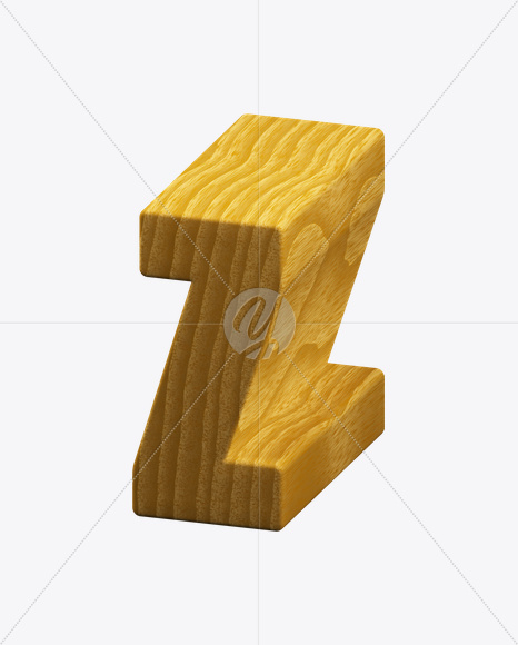 Letter Z from Woodcut Font on Yellow Images Creative Fonts - S23672