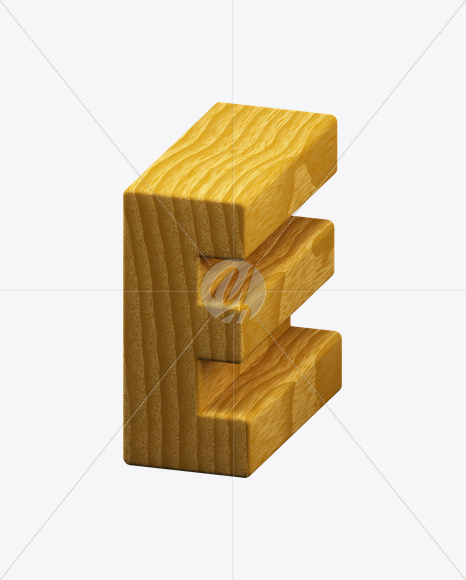 Letter E from Woodcut Font on Yellow Images Creative Fonts - S23651