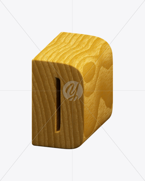 Letter D from Woodcut Font on Yellow Images Creative Fonts - S23650