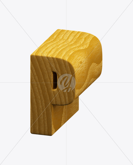 Letter P from Woodcut Font on Yellow Images Creative Fonts - S23662