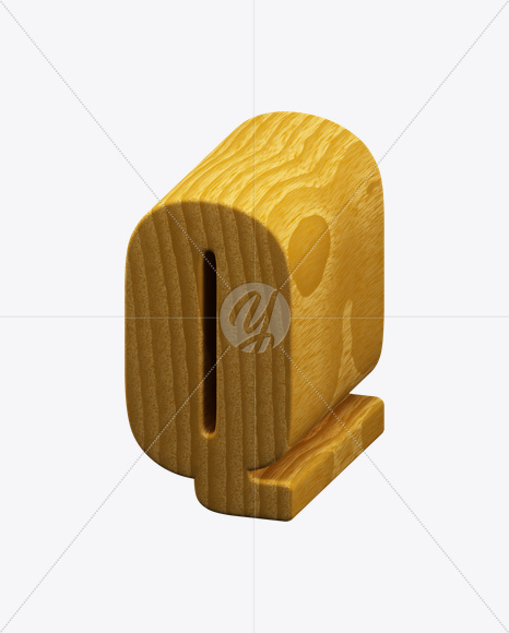 Letter Q from Woodcut Font on Yellow Images Creative Fonts - S23663