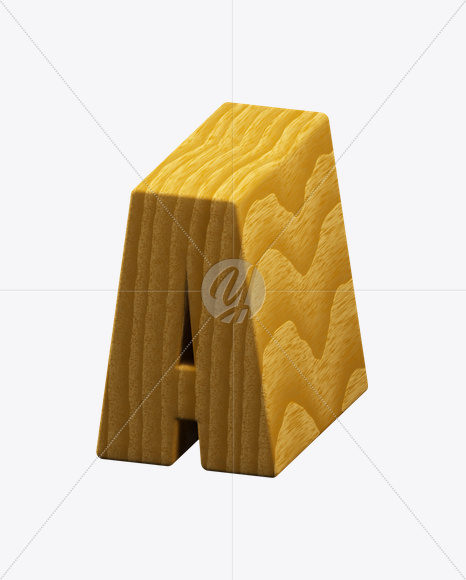 Letter A from Woodcut Font on Yellow Images Creative Fonts - S23647