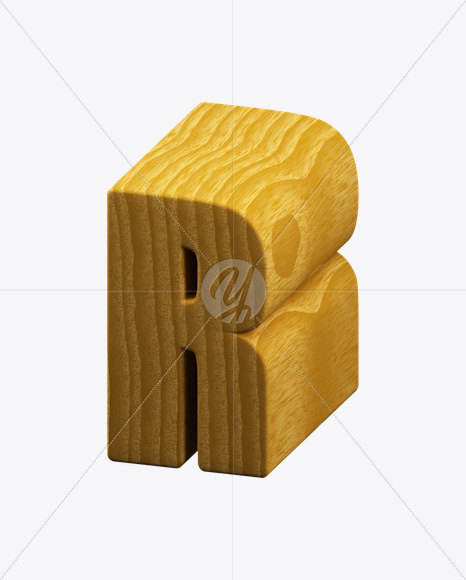 Letter R from Woodcut Font on Yellow Images Creative Fonts - S23664