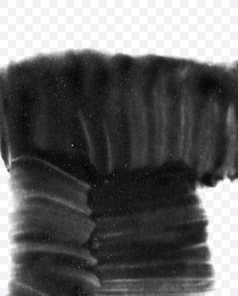 Letter D from Black brush Font on Yellow Images Creative Fonts - S23695