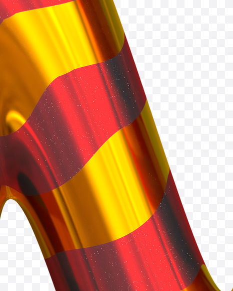 Letter N from Christmas Ball Yellow Font on Yellow Images Creative Fonts - S23747