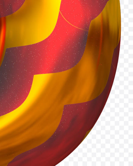 Letter P from Christmas Ball Yellow Font on Yellow Images Creative Fonts - S23749