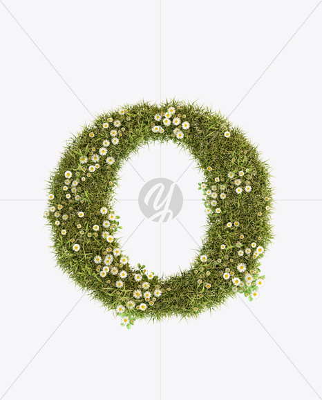 Letter O from Daisy Font on Yellow Images Creative Fonts - S23791