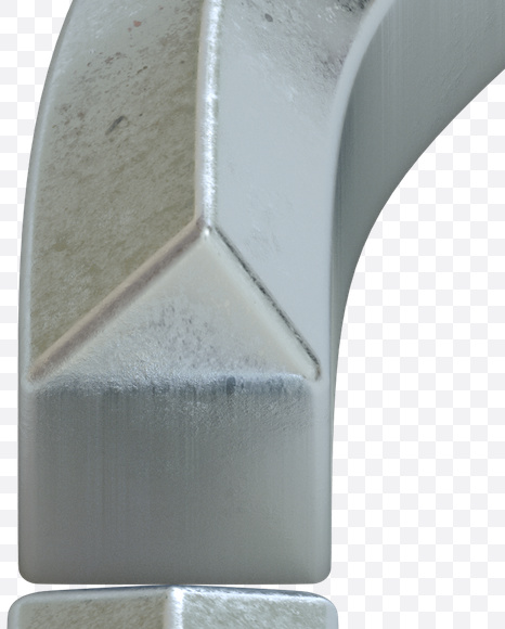 ? from Metal Bevel Font on Yellow Images Creative Fonts - S23903