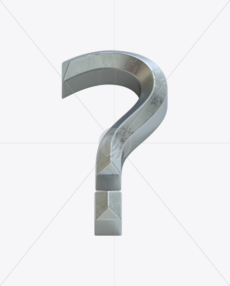 ? from Metal Bevel Font on Yellow Images Creative Fonts - S23903