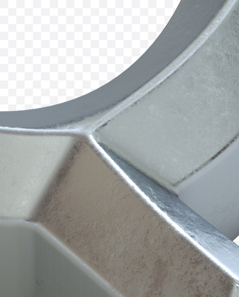 Letter Q from Metal Bevel Font on Yellow Images Creative Fonts - S23882