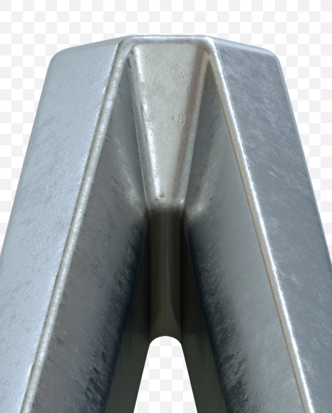 Letter W from Metal Bevel Font on Yellow Images Creative Fonts - S23888