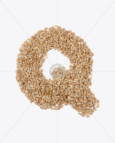 Letter Q from Rye Seeds Font on Yellow Images Creative Fonts - S23926