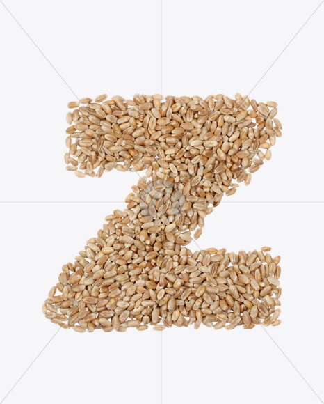 Letter Z from Rye Seeds Font on Yellow Images Creative Fonts - S23935