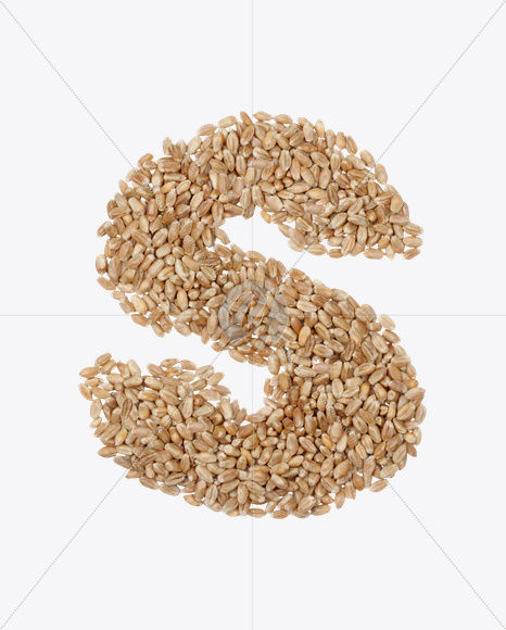 Letter S from Rye Seeds Font on Yellow Images Creative Fonts - S23928