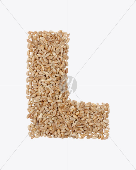 Letter L from Rye Seeds Font on Yellow Images Creative Fonts - S23921