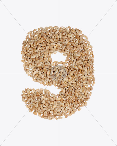 9 from Rye Seeds Font on Yellow Images Creative Fonts - S23944