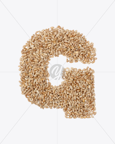 Letter G from Rye Seeds Font on Yellow Images Creative Fonts - S23916