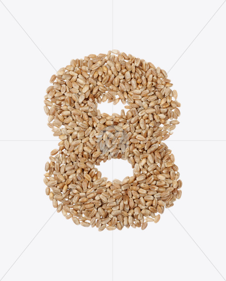 8 from Rye Seeds Font on Yellow Images Creative Fonts - S23943