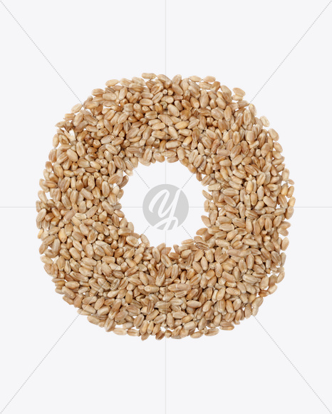 Letter O from Rye Seeds Font on Yellow Images Creative Fonts - S23924