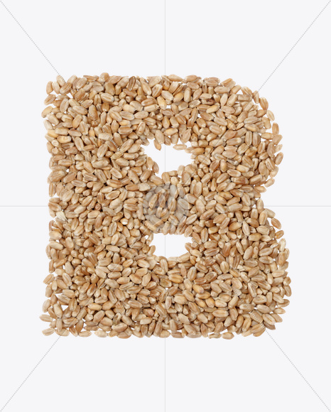 B_ from Rye Seeds Font on Yellow Images Creative Fonts - S23911