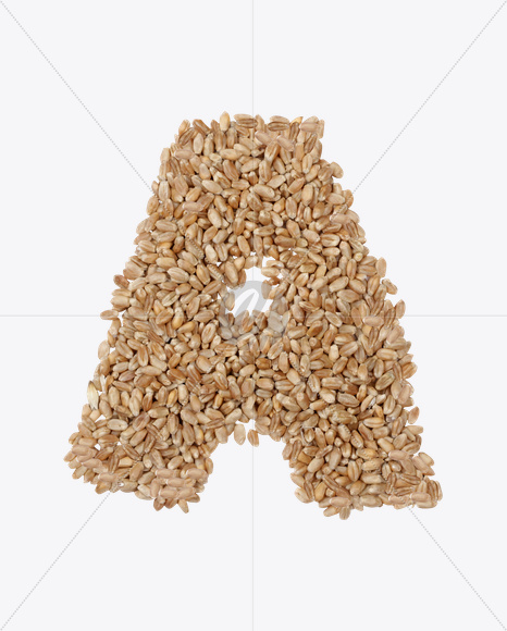 Letter A from Rye Seeds Font on Yellow Images Creative Fonts - S23910