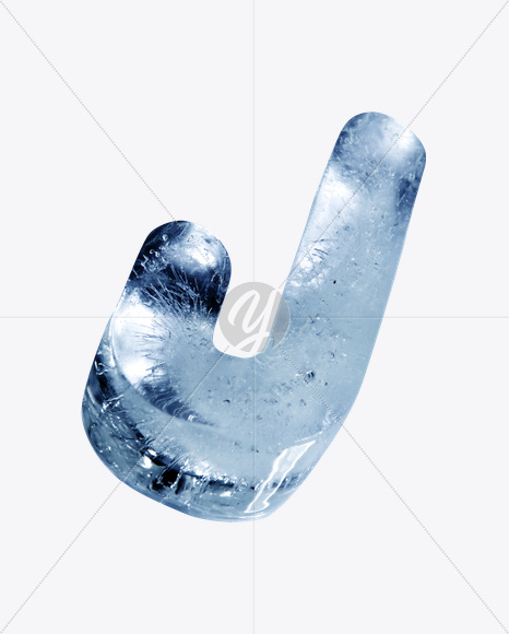 Letter J from Ice Rotation Font on Yellow Images Creative Fonts - S24019