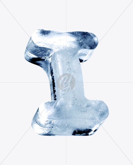 Letter I from Ice Rotation Font on Yellow Images Creative Fonts - S24017