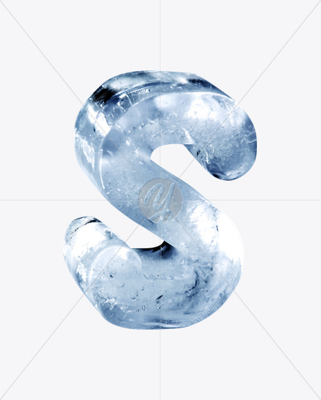 S v2 from Ice Rotation Font on Yellow Images Creative Fonts - S24038