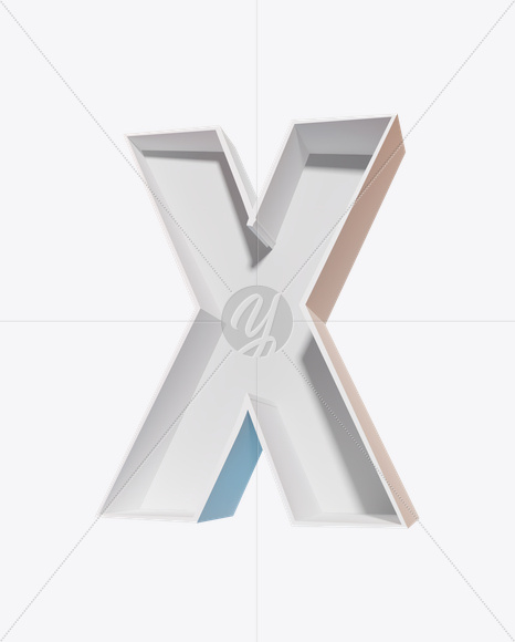 Letter X from Simple Font on Yellow Images Creative Fonts - S24138