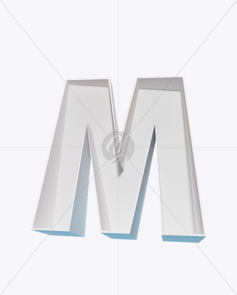 Letter M from Simple Font on Yellow Images Creative Fonts - S24127