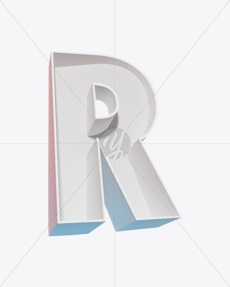 Letter R from Simple Font on Yellow Images Creative Fonts - S24132