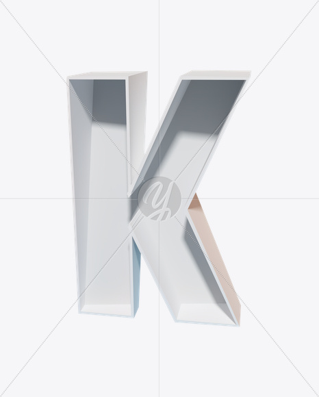 Letter K from Simple Font on Yellow Images Creative Fonts - S24125