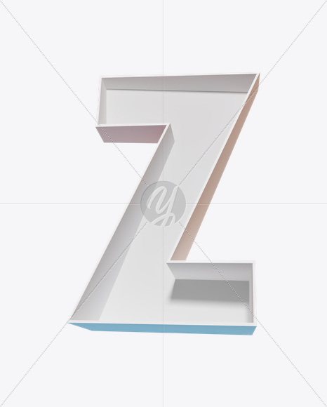 Letter Z from Simple Font on Yellow Images Creative Fonts - S24140