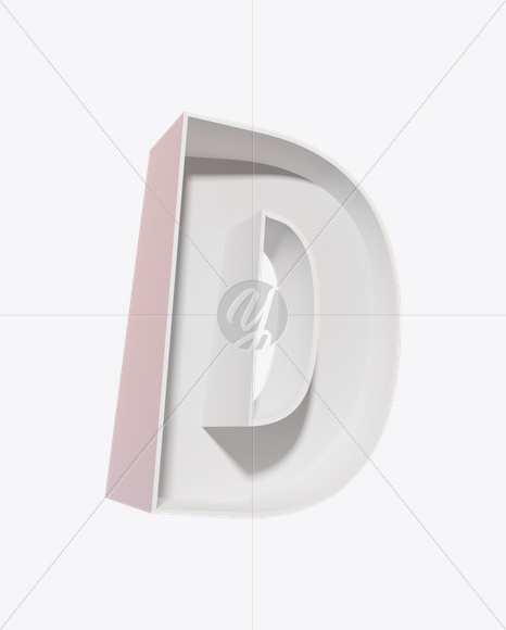 Letter D from Simple Font on Yellow Images Creative Fonts - S24118