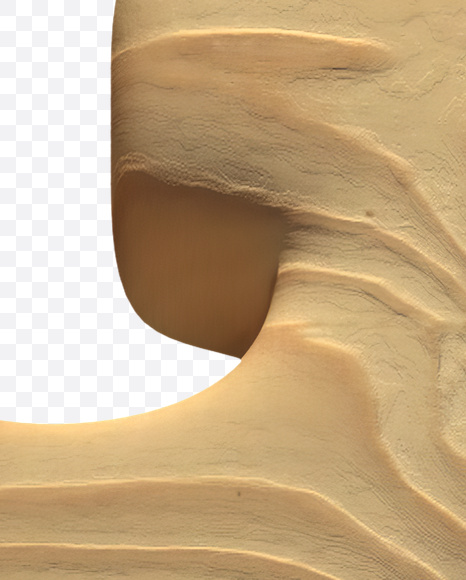 Letter G from Wooden Font on Yellow Images Creative Fonts - S24278