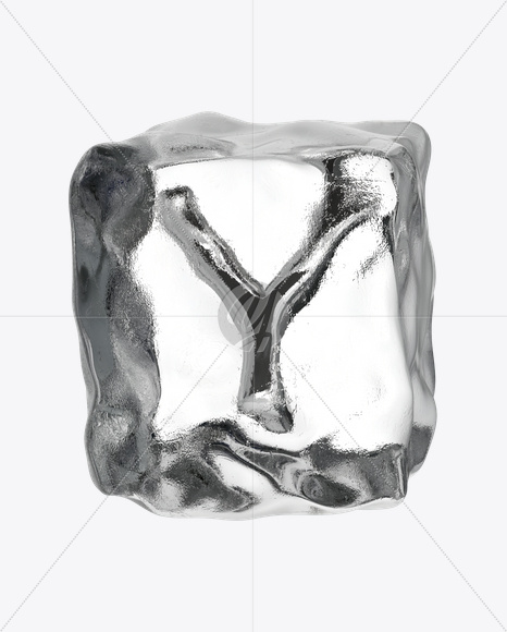 Letter Y from Ice Cube Font on Yellow Images Creative Fonts - S24385