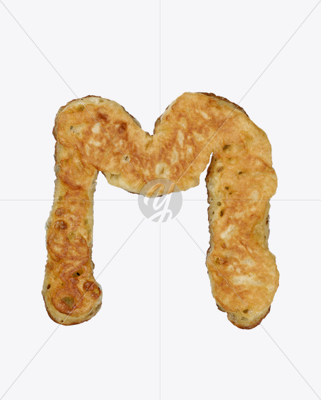 Letter M from Fritters Font on Yellow Images Creative Fonts - S24423