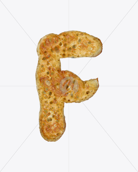 Letter F from Fritters Font on Yellow Images Creative Fonts - S24416