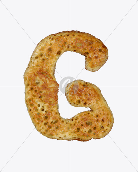 Letter G from Fritters Font on Yellow Images Creative Fonts - S24417