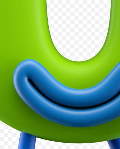 0 from ABC Character Font on Yellow Images Creative Fonts - S24493