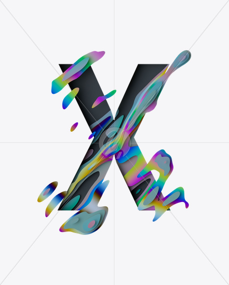 Letter X from Spectral Font on Yellow Images Creative Fonts - S24568