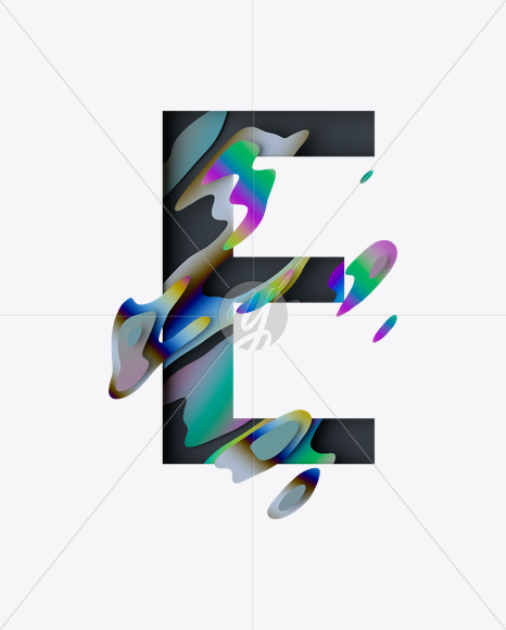 Letter E from Spectral Font on Yellow Images Creative Fonts - S24549