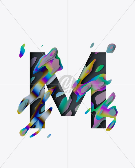 Letter M from Spectral Font on Yellow Images Creative Fonts - S24557