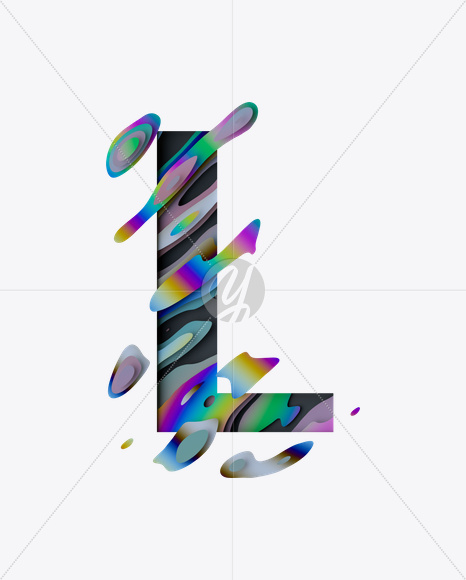 Letter L from Spectral Font on Yellow Images Creative Fonts - S24556