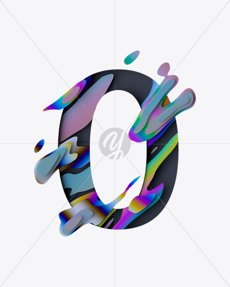 Letter O from Spectral Font on Yellow Images Creative Fonts - S24559