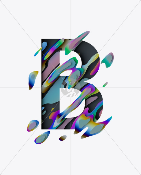 Letter B from Spectral Font on Yellow Images Creative Fonts - S24546