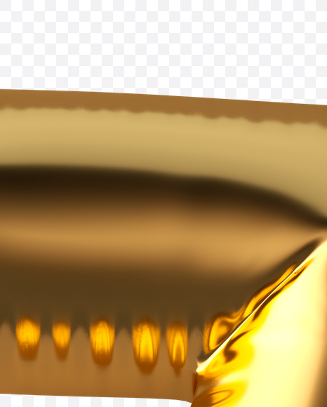 7 from Golden Balloon Font on Yellow Images Creative Fonts - S24621