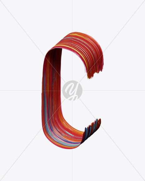 Letter C from Masterpiece Font on Yellow Images Creative Fonts - S24672